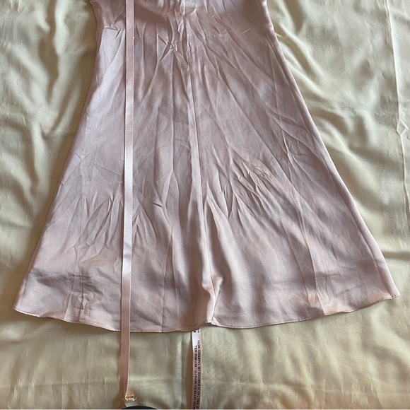 NEW! House of CB- Baby Pink Olivette Crystal Satin Corset Maxi Dress Size Small - Picture 9 of 11
